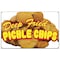 Signmission Pickle Chips Banner Concession Stand Food Truck Single Sided B-72 Pickle Chips19 - alternate 1
